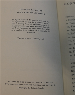 2 Brown Leather Bound Books - North to the Orient by Anne Morrow Lindberg - 1936 and Elbert Hubbard''s Scrap Book Printed and Made into a Book by the Roycrofters at their shops in East Aroura,...