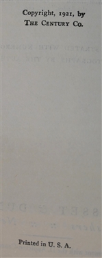 2 Brown Leather Bound Books with Coral Marble Covers - Ends of the Earth by Andrews - 1929 and Working North From Patagonia by Harry A. Franck - 1921- Grosset & Dunlap 