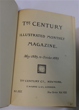 Harper''s Monthly Magazine Volume CXIII - June 1906 to November 1906 - Leather Bound Hardcover (Vol. 113)  and The Century Magazine Vol. XXX - New Series Vol. VIII -  Leather Bound Hardcover -...
