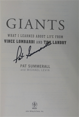 Giants - What I Learned About Life From Vince Lombardi and Tom Landry by Pat Summerall - Author Signed - Hardcover Book with Dust Jacket - Published in 2010 