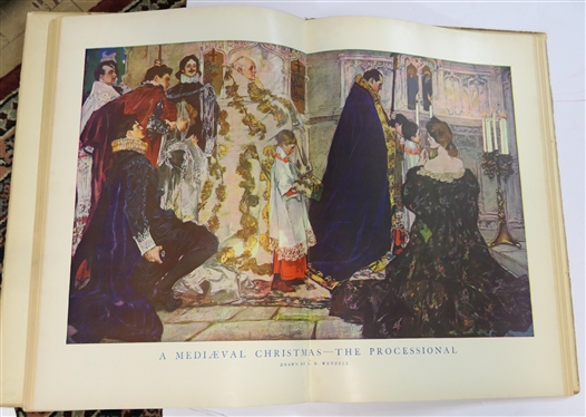 The Passing Show Drawings  - by A.B. Wenzell  - 1900 - Beautifully Illustrated Large Book - Biding is Loose 