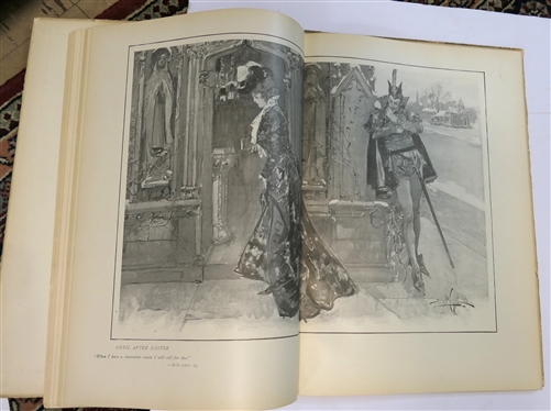 The Passing Show Drawings  - by A.B. Wenzell  - 1900 - Beautifully Illustrated Large Book - Biding is Loose 
