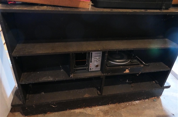 Vintage Stereo Bar - Built in Turn Table and Speakers 