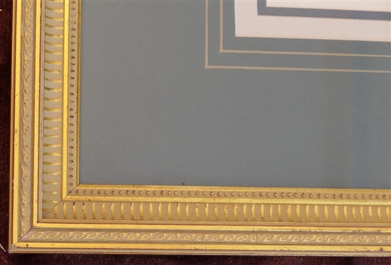 Contemporary Reproduction of 1755 French Horse Portrait Horle'' Old Partner - Attractively Framed and Tripple Matted - Gold Frame is 26 1/2 by 28 3/4 
