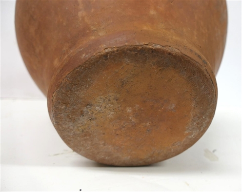 D El - Farag Terracotta Storage Jar / Urn - Products Geramoues D El Farag - Glazed Top and Interior - Double Ear Handles - 14 Tall 