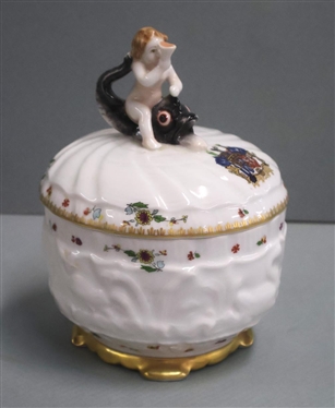 Mottahedeh Swan Service - Sugar Bowl with Lid - Vista Allegre Made in Portugal - 6 1/2 Tall 