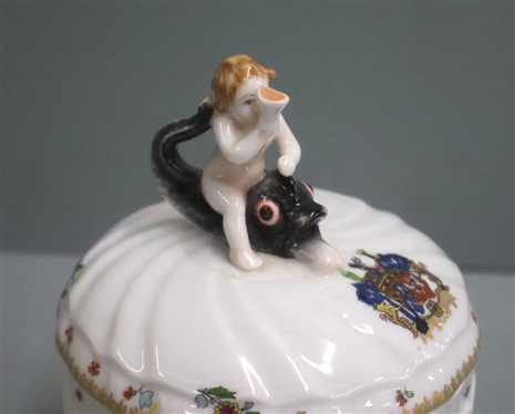 Mottahedeh Swan Service - Sugar Bowl with Lid - Vista Allegre Made in Portugal - 6 1/2 Tall 