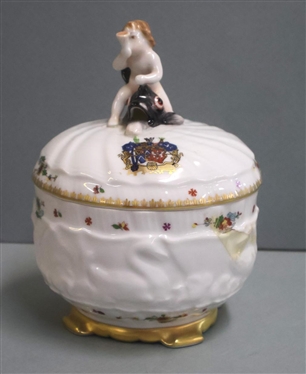 Mottahedeh Swan Service - Sugar Bowl with Lid - Vista Allegre Made in Portugal - 6 1/2 Tall 