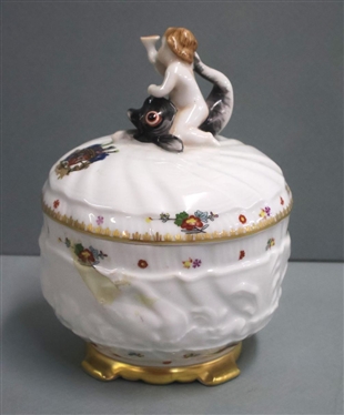 Mottahedeh Swan Service - Sugar Bowl with Lid - Vista Allegre Made in Portugal - 6 1/2 Tall 
