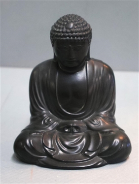 Japanese Signed Kamakura Buddha Statue - Signed on Bottom - 4 1/2 Tall 