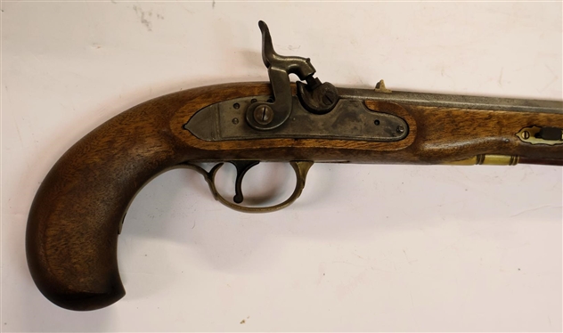 Black Powder Cap and Ball Pistol - Made in Italy - Brass Accents and Trigger Guard - .44 Cal
