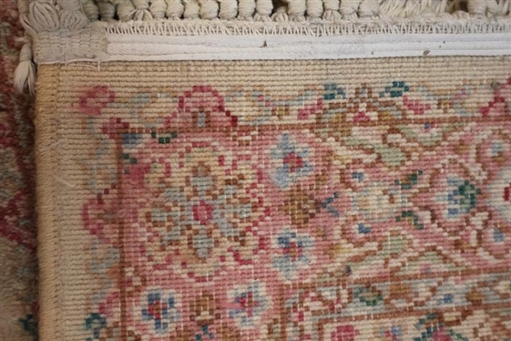 Karastan Ivory Kirman Runner Rug - 9'1 by 2'10 1/2 