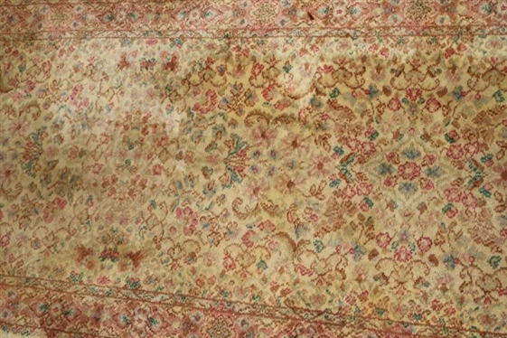 Karastan Ivory Kirman Runner Rug - 9'1 by 2'10 1/2 