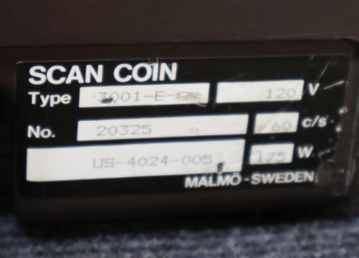 Scan Coin SC 3001 Electronic Coin Counter & Sorter - Coin Counting Machine - Not Tested