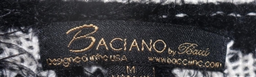 Baciano Black and White Cardigan Sweater - Size Medium 