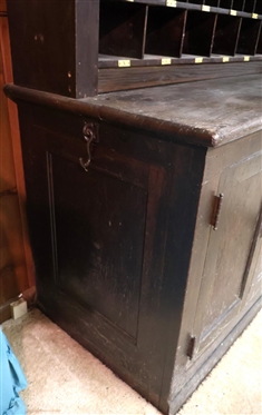 Leeland Hotel - Danville, VA - Key Sorter Cabinet / Cupboard - Top with 208 3 by 5 Key / Main Cubbies and 13 5by 6 Cubbies - Base with 3 Double Door Cabinets - Shelves Inside - Cubbies Have...