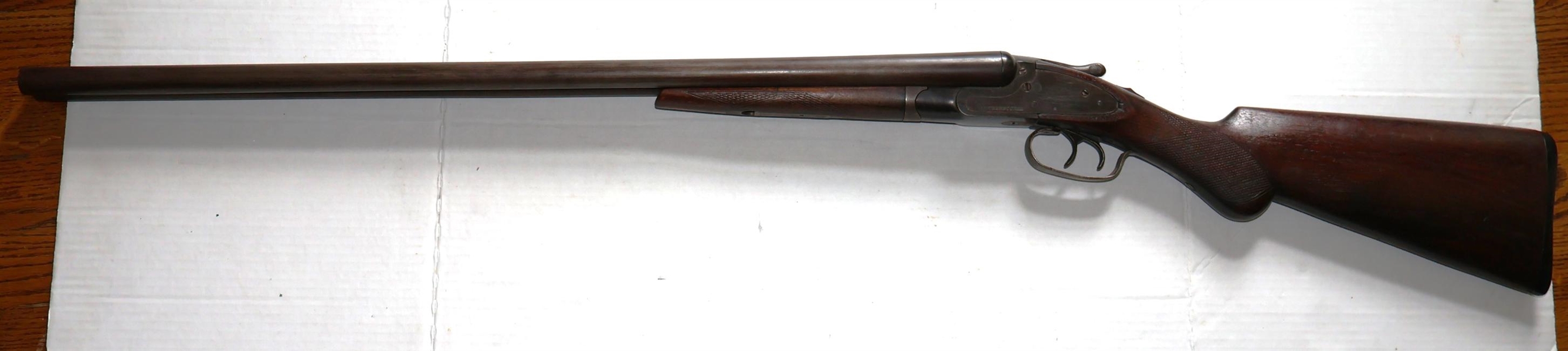 American Gun Company - New York 20 Gauge Double Barrel Shotgun Carved Fore Arm and Stock  - Gun Transfers at RAM Arms Mt. Hermon, VA or Winsteads Auction Co. By Appointment