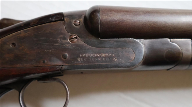 American Gun Company - New York 20 Gauge Double Barrel Shotgun Carved Fore Arm and Stock  - Gun Transfers at RAM Arms Mt. Hermon, VA or Winstead's Auction Co. By Appointment