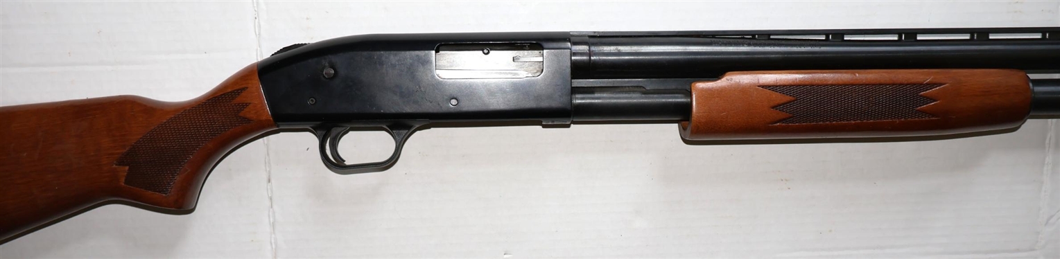 Mossberg Model 500 A 12 Gauge Shotgun - Carved Forearm and Stock - Barrel with Ventilated Rib  - Gun Transfers at RAM Arms Mt. Hermon, VA or Winstead's Auction Co. By Appointment