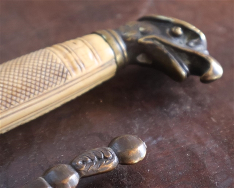 War of 1812? Federal Eagle Head Sword - Brass Guard - Bone / Ivory Grip - 31 Curved Blade 36 Total Length - D Guard Has Been Broken - See Photo