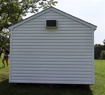 10ft by 12ft Storage Building - Double Doors, and 2 Windows -Window Unit in Top Vent - NOT WIRED - NO Contents - Buyer Must Have Moved 