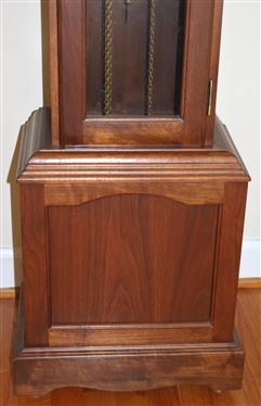 Emperor Tall Case Clock - Made in Western Germany - Pretty Dial with Scrolling and Busts at Corners - Case is 75 Tall 16 by 10