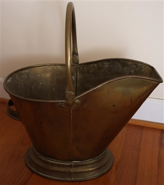 Antique Brass Coal Skuttle 