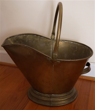 Antique Brass Coal Skuttle 