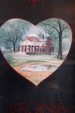 P. Buckley Moss Artist Signed  Virginia Lithograph  - Artist Signed and Dated 1984 - Frame is 27 By 17 