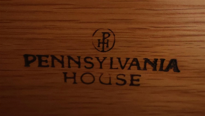 Pennsylvania House Mahogany Highboy Chest - 12 Dovetailed Drawers - Attractive Brass Pulls - Queen Anne Style Legs - Broken Arch Pediment - Chest is 82 tall 38 by 18 