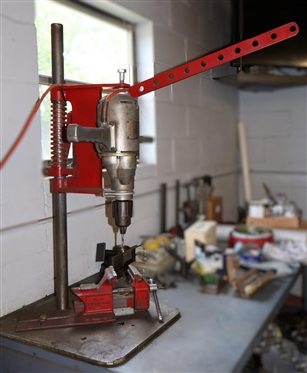 3/4 Special Duty Drill Press - Skill Drill with Columbia NO. 4 Vise - Drill is Model 121 6 amp