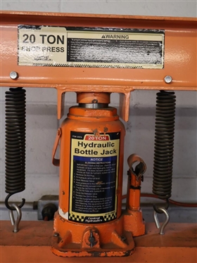 Central Hydraulics 20 Ton Shop Press with 20 Ton Hydraulic Bottle Jack 