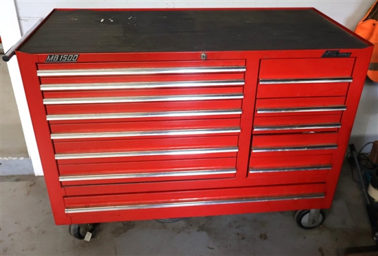 MAC Tools MB1500 Rolling Tool Chest / Work Station with 13 Drawers - Chest is 32 Tall 51 by 24 - Height Does Not Include Wheels - NO CONTENTS