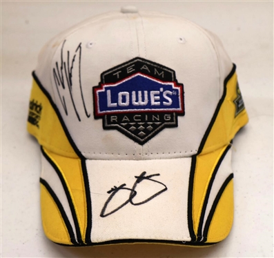 Team Lowe's Racing Hendrick Motorsports Hat - NASCAR Nextel Chase for the Nextel Cup 2001 - Autographed Hat - Jimmie Johnson and Chad Kanus Autographs 