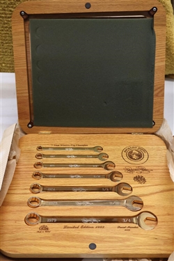 MAC Tools Richard Petty 1992 Limited Edition Wrench Set in Fitted Oak Case - Serial Number 2159 - with Trading Cards (Factory Sealed) In Original Outer Cardboard Box 