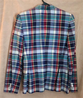 Ralph by Ralph Lauren Women's Madras Plaid Blazer - Size 8 