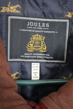  Joules Town & Country - Style Z Field Coat - Red Check Pattern - Size 8 
