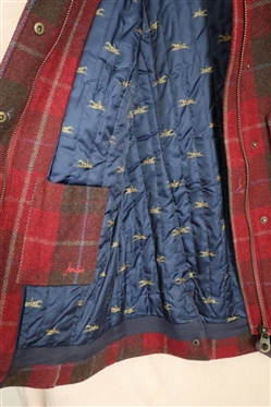  Joules Town & Country - Style Z Field Coat - Red Check Pattern - Size 8 