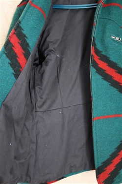 Ralph Lauren Country - Made in USA - Aztec Pattern Green and Red Jacket - Size Medium 