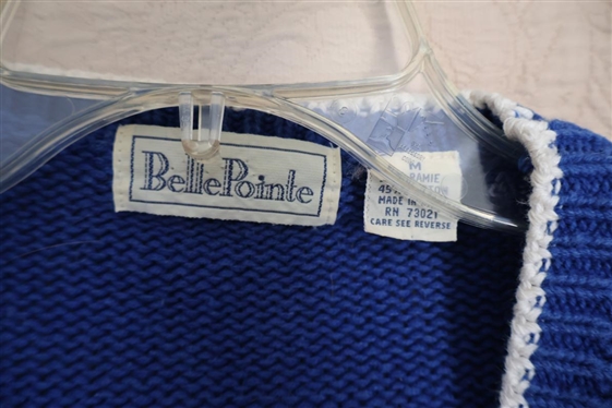 Vintage Belle Pointe Go Duke Duke University Basketball Knit Sweater - Size Medium 