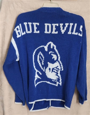 Vintage Belle Pointe Go Duke Duke University Basketball Knit Sweater - Size Medium 