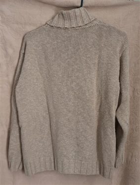 Exclusive Hand Knit for Lauren Ralph Lauren - Size Small Turtle Neck Sweater with Horse Head -Small Hole / Pull Near Horse Neck - Needs Mending 