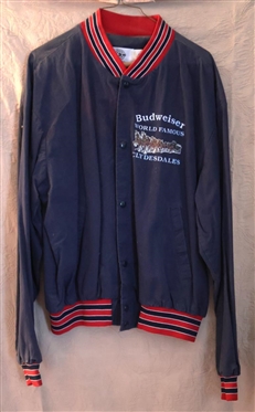 Vintage Budweiser World Famous Clydesdales Official Product Snap Button Jacket - Size X- Large - Cotton Shell Nylon Lining