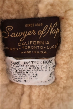 Vintage Sawyer of Napa - California - Suede Shearling Lined Winter Overcoat - Size 43 - Escape From the Ordinary - Norm Thompson Label - Portland, Oregon