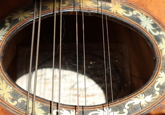 Beautiful Italian Bowl Back Mandolin - Fabrica di Stramenti armoniei Anno 1898 - Original Label Inside - Beautiful Inlay Work with Mother of Pearl Butterfly 