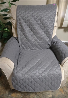 Taupe Petit La -Z- Boy Rocker Recliner - Very Clean - Used with Seat Cover 